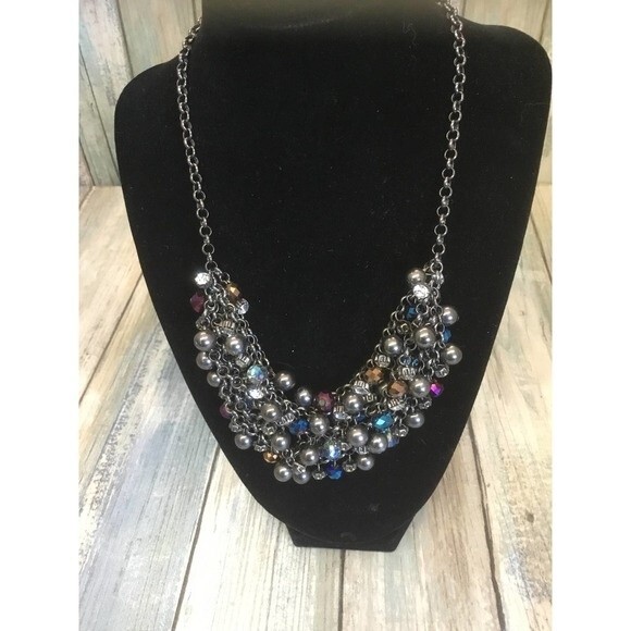 Multi Chain Beaded Necklace - Picture 2 of 4